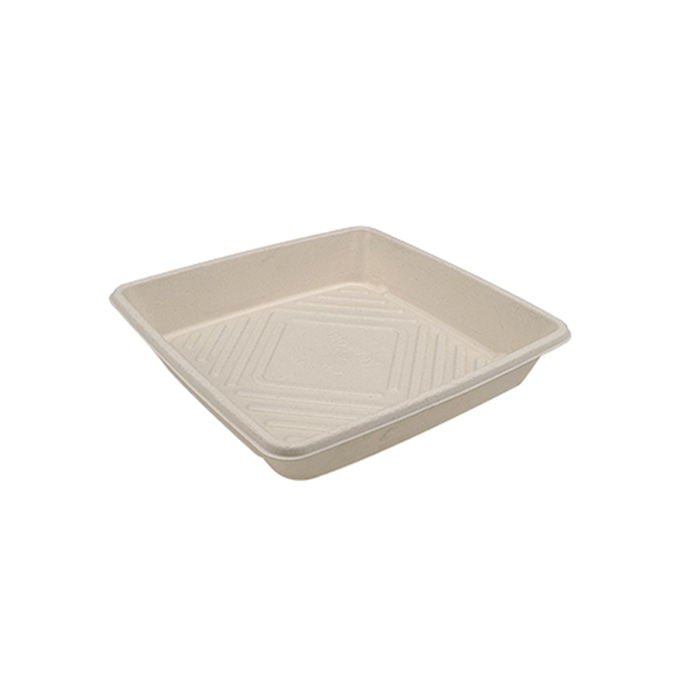 Small Natural Sugarcane Catering Tray 10" Inch