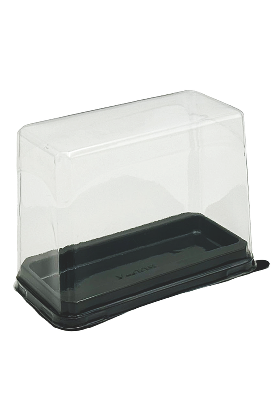 H100mm Individual Tall Rectangular Container With Lid - TEM IMPORTS™Individual Cake Container