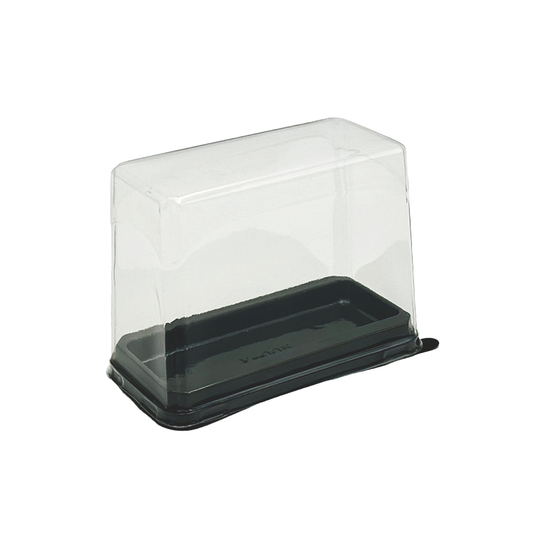 H100mm Individual Tall Rectangular Container With Lid - TEM IMPORTS™Individual Cake Container