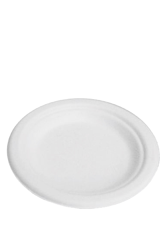 155mm/6" Inch White Round Sugarcane Plate