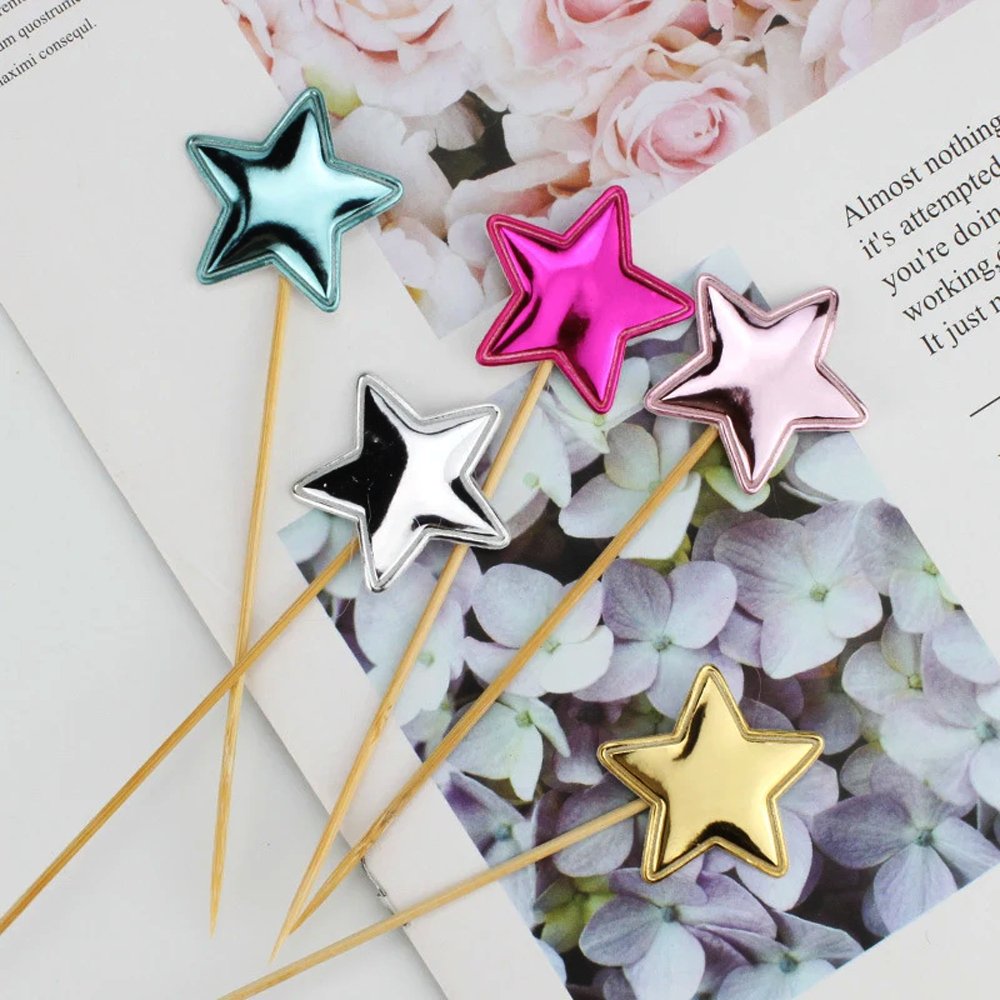 Assorted Colour Star Pillow Cake Topper Set - TEM IMPORTS™