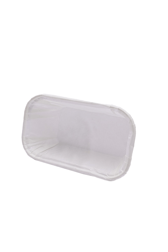 Baking Pan Muffin Rectangular Paper Liner Cases - White - TEM IMPORTS™