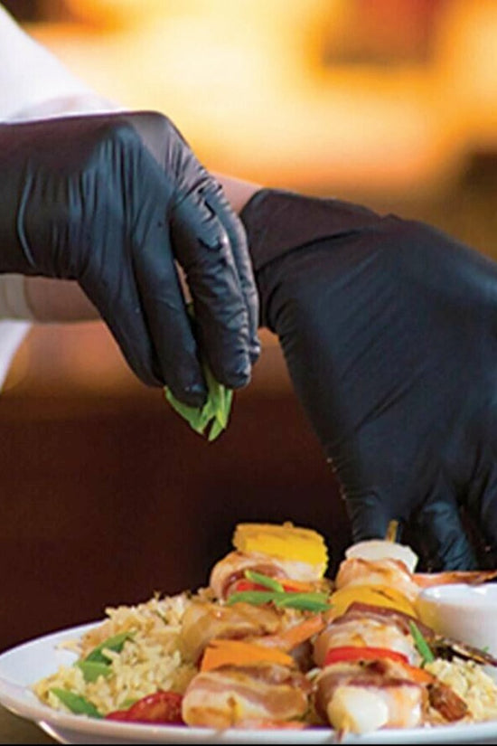 Black Nitrile Gloves Powder Free - Extra Large - TEM IMPORTS™