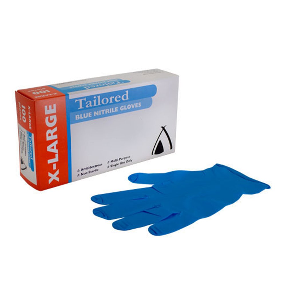 Blue Nitrile Gloves Powder Free - Extra Large - TEM IMPORTS™