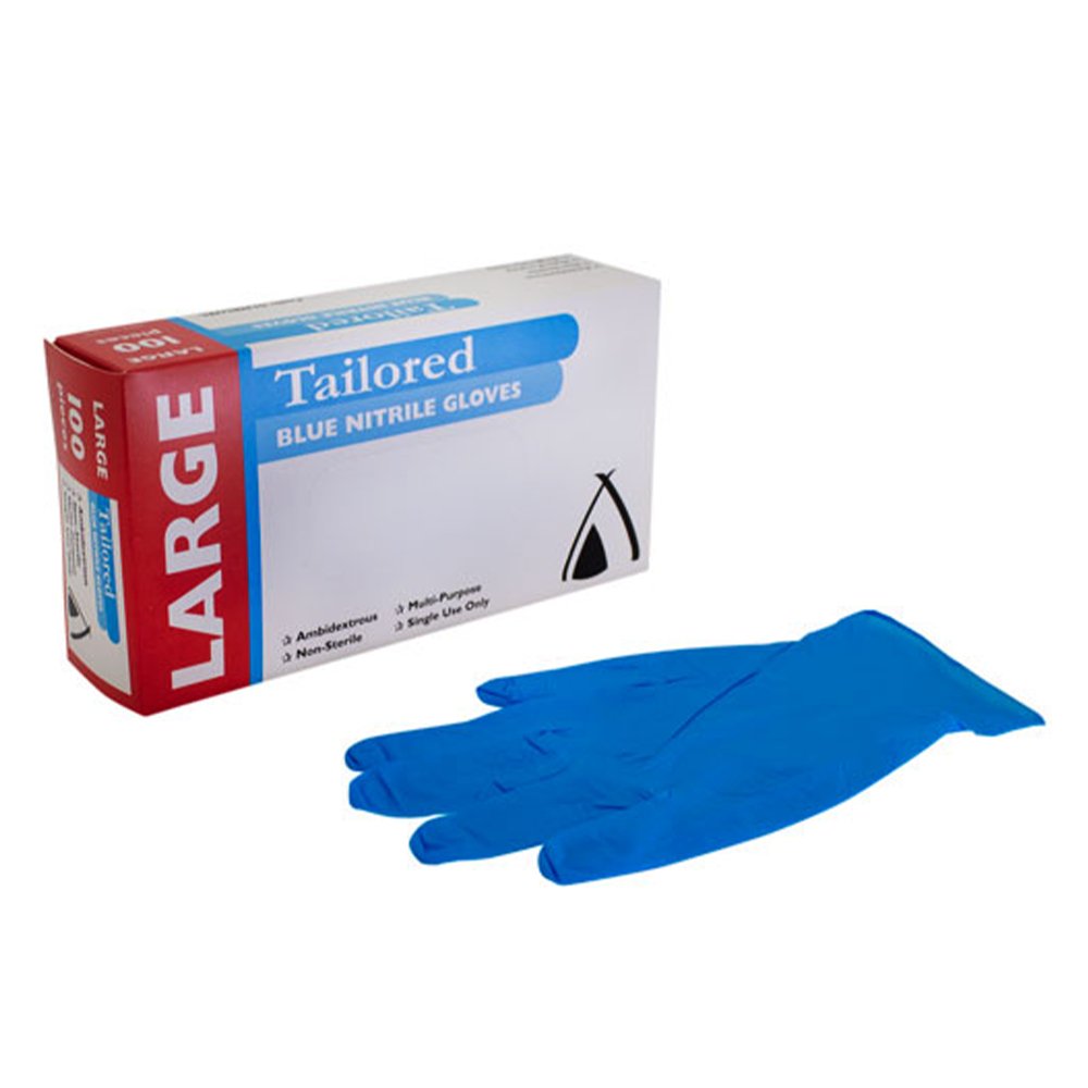 Blue Nitrile Gloves Powder Free - Large - TEM IMPORTS™