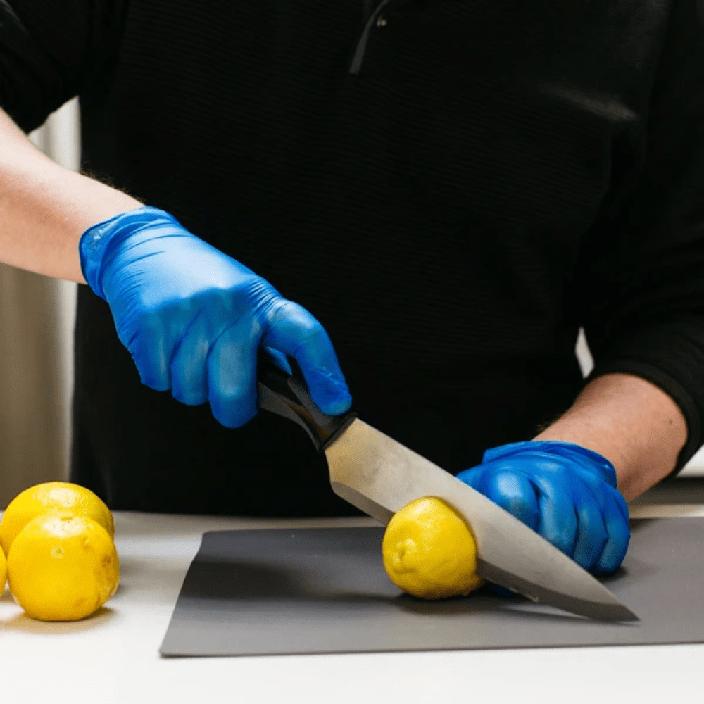 Blue Vinyl Gloves Powder Free - Large - TEM IMPORTS™