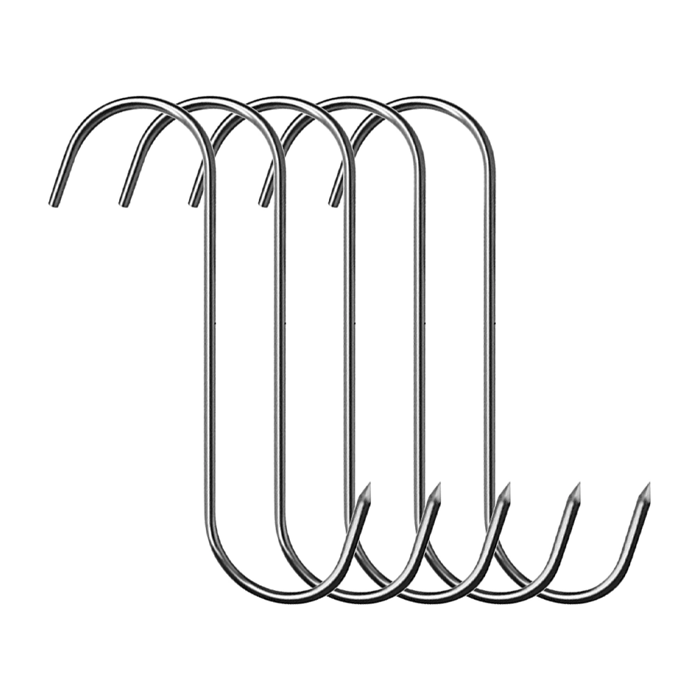 Butcher Hook Stainless Steel 'S' Shape - 6pcs/Pack - TEM IMPORTS™