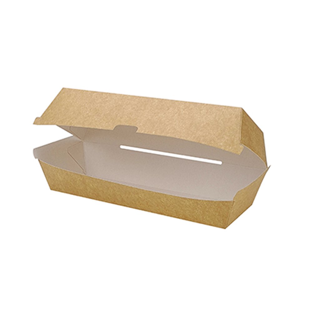 Cardboard Takeaway Hot Dog Clam Kraft - TEM IMPORTS™