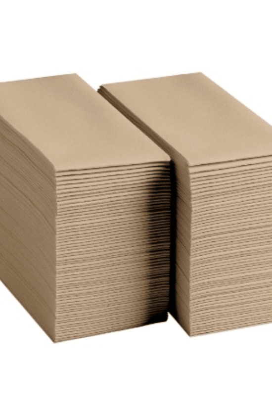 Castaway® Brown Dinner GT Fold Napkins 400 x 400mm – 1000/Carton - TEM IMPORTS™