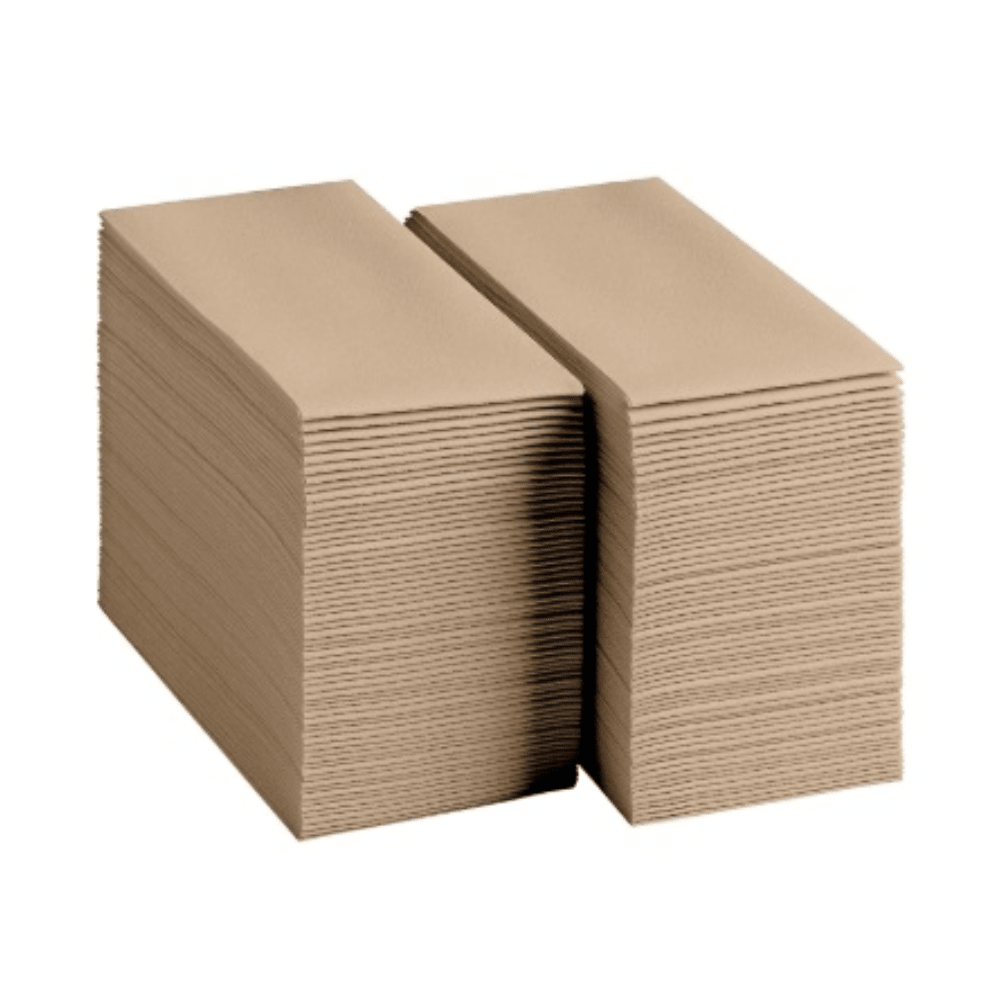 Castaway® Brown Dinner GT Fold Napkins 400 x 400mm – 1000/Carton - TEM IMPORTS™