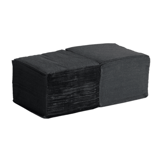 Castaway Quilted 2-Ply Black Cocktail Napkins- 2000/CTN - TEM IMPORTS™
