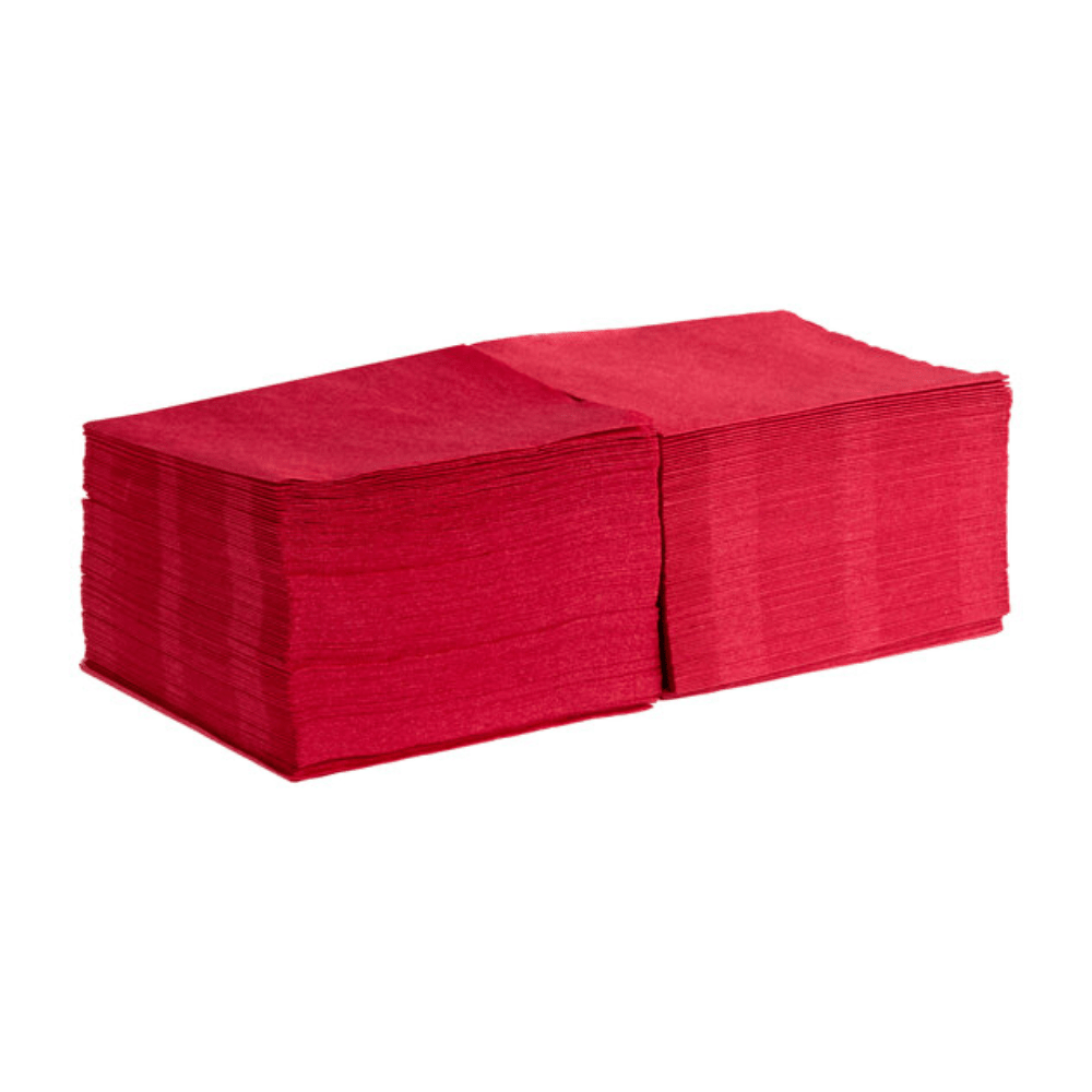 Castaway Quilted 2-Ply Red Cocktail Napkins- 1000/CTN - TEM IMPORTS™