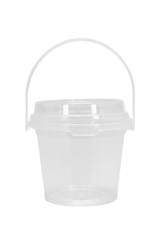 Clear Lid Suit 500mL Round Tamper Proof Bucket Cups - TEM IMPORTS™