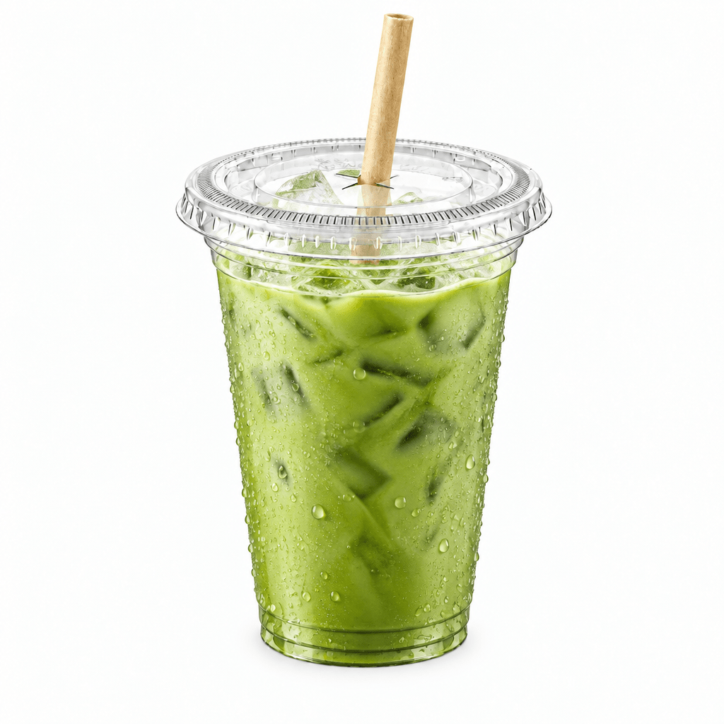 Clear PET 95mm Flat Lid X Slot Hole - Fits PET Cups - TEM IMPORTS™
