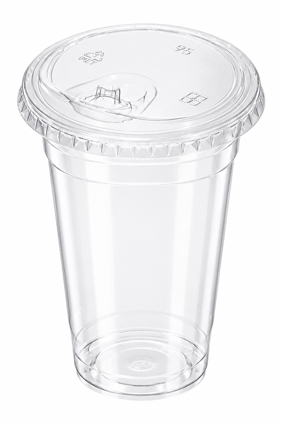 Clear PET 95mm Straw-Free Lid – Fits PET Cups - TEM IMPORTS™