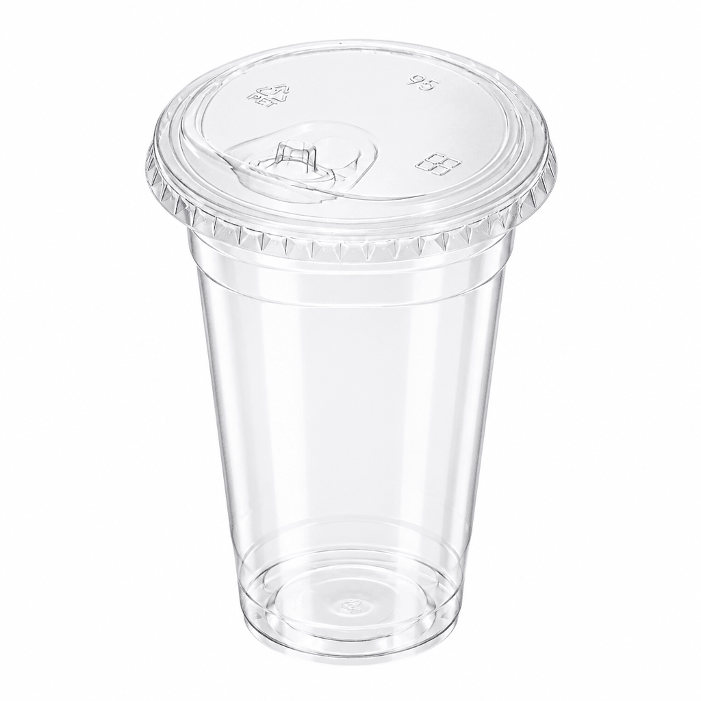 Clear PET 95mm Straw-Free Lid – Fits PET Cups - TEM IMPORTS™