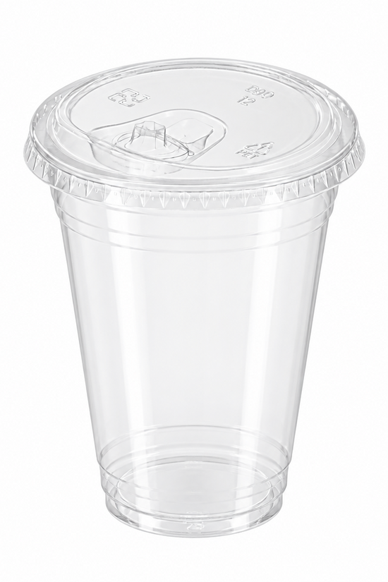 Clear PET 90mm Straw-Free Lid – Fits PET Cups