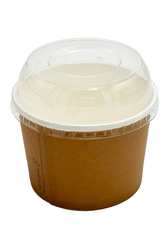 PET Dome Lid For 12/16/24oz Soup Bowl No Hole - 500/CTN