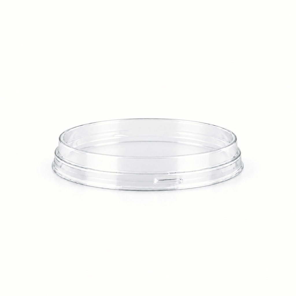 Clear PET Lid For 130mL Round – Black & Gold Series - TEM IMPORTS™