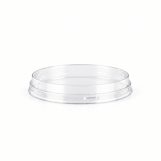 Clear PET Lid For 130mL Round – Black & Gold Series - TEM IMPORTS™