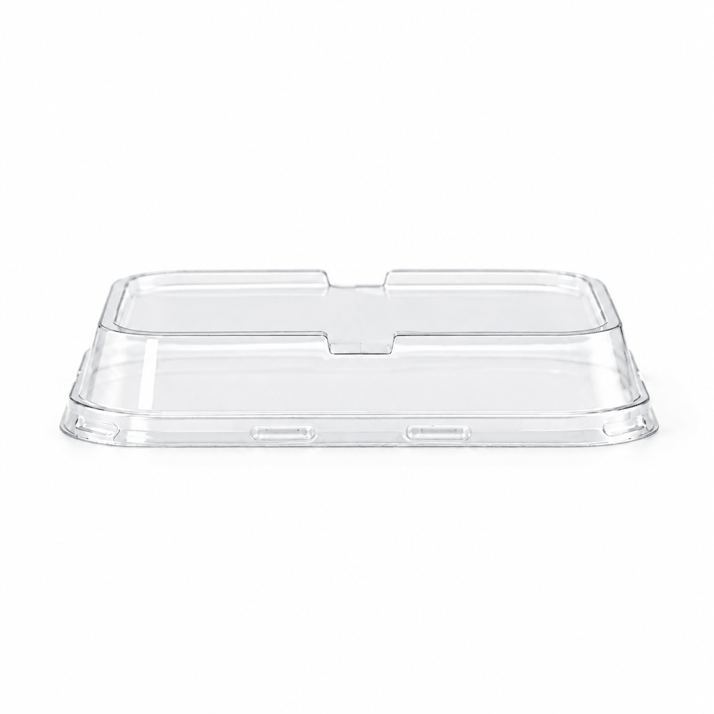 Clear PET Lid For 330mL Rectangular – Black & Gold Series - TEM IMPORTS™
