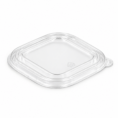PET Lid for Natural Sugarcane Square 280mL (Carton of 400)