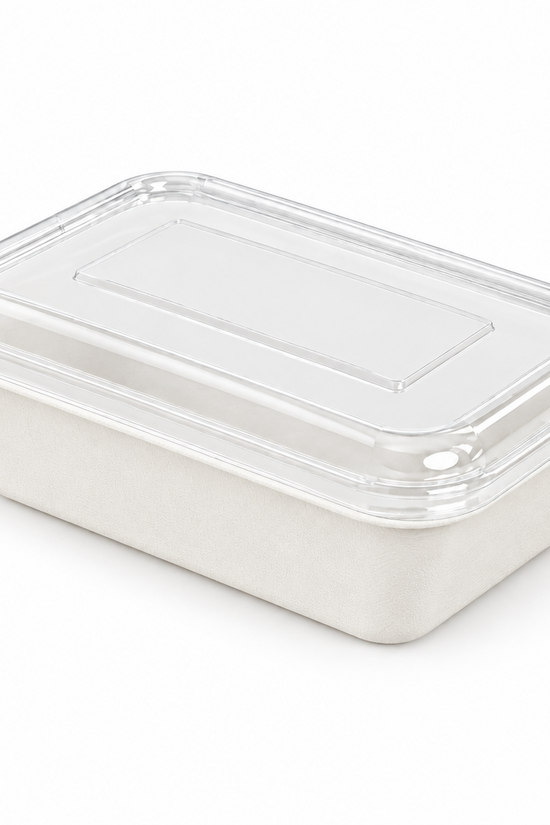 PET Lid for Sugarcane Rectangular 750 - 1300mL (Carton of 500)
