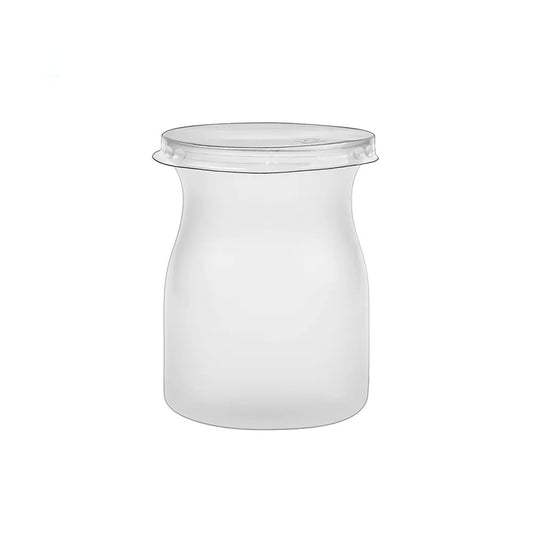 Clear PET Lid To Suit 120mL & 150mL Matt PP Milk Bottle - TEM IMPORTS™