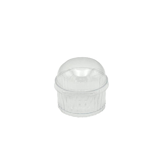 Clear PET Lid To Suit 120mL Round Rib Cup - TEM IMPORTS™