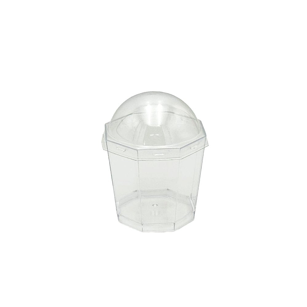 Clear PET Lid To Suit 180mL Octogon Shape Base - TEM IMPORTS™