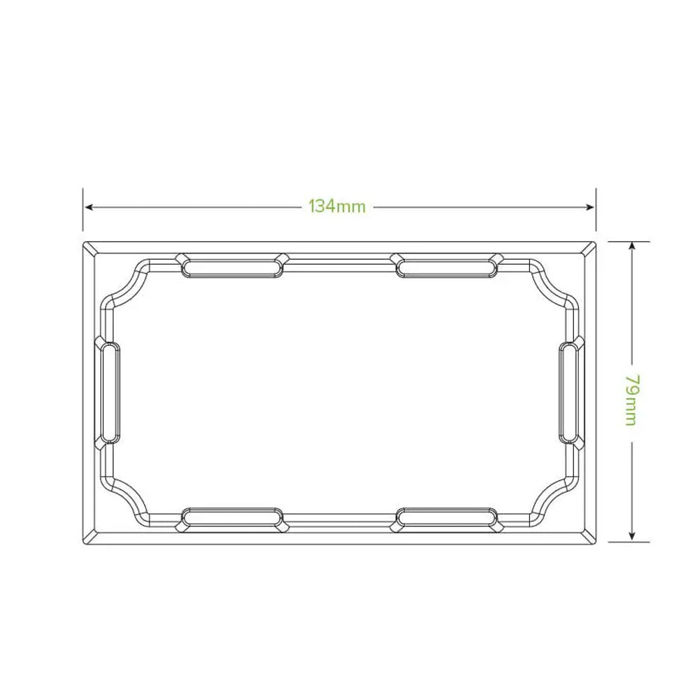 Clear PET Lid To Suit Extra Small BioBoard Sushi Tray - 300/CTN - TEM IMPORTS™