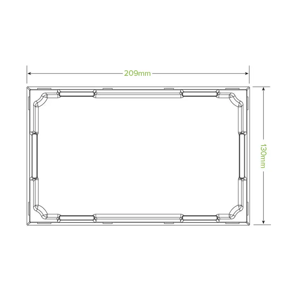 Clear PET Lid To Suit Large BioBoard Sushi Tray - 300/CTN - TEM IMPORTS™