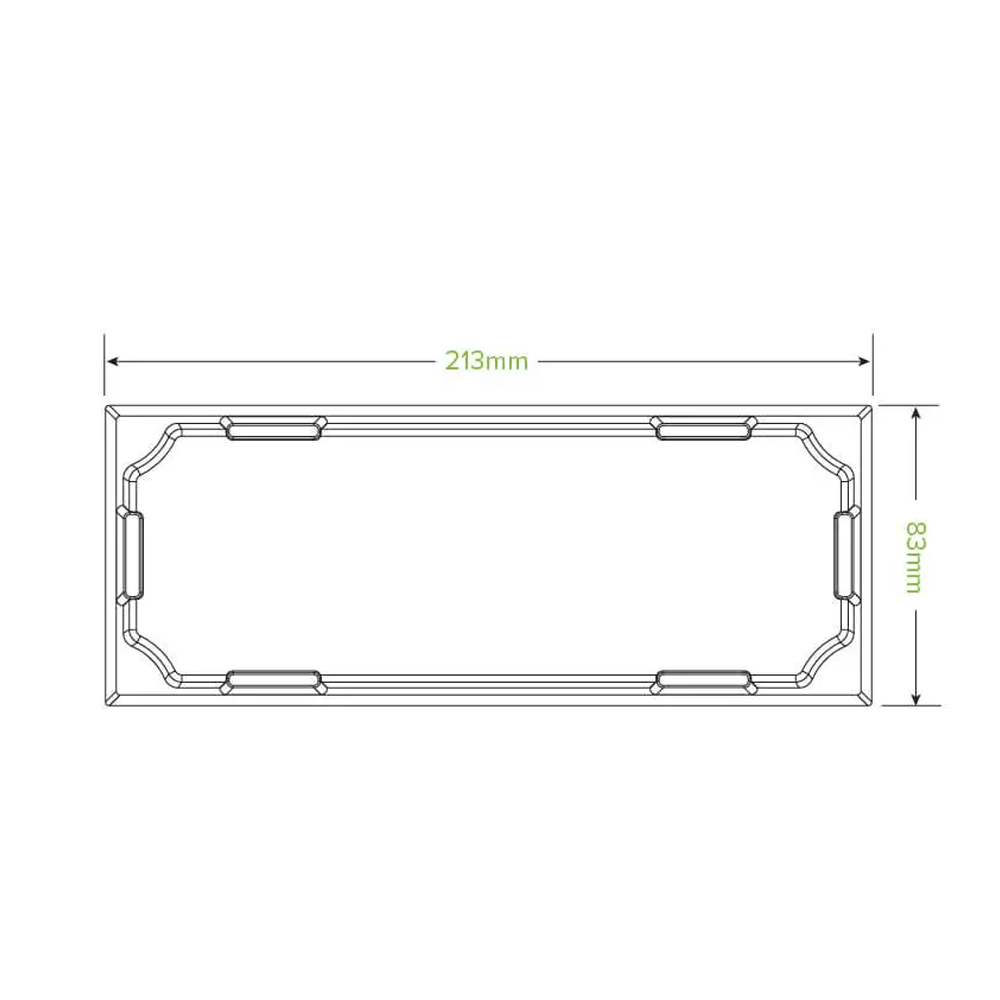 Clear PET Lid To Suit Long BioBoard Sushi Tray - 300/CTN - TEM IMPORTS™