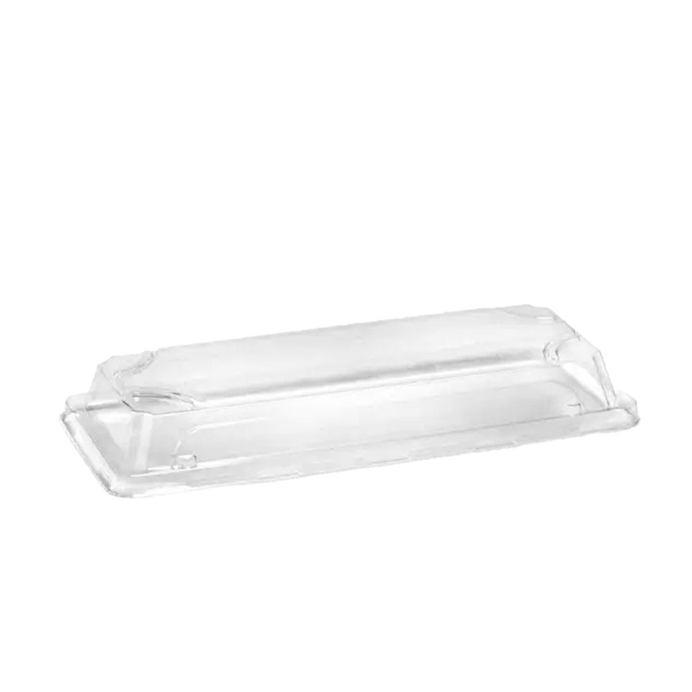 Clear PET Lid To Suit Long BioBoard Sushi Tray - 300/CTN - TEM IMPORTS™