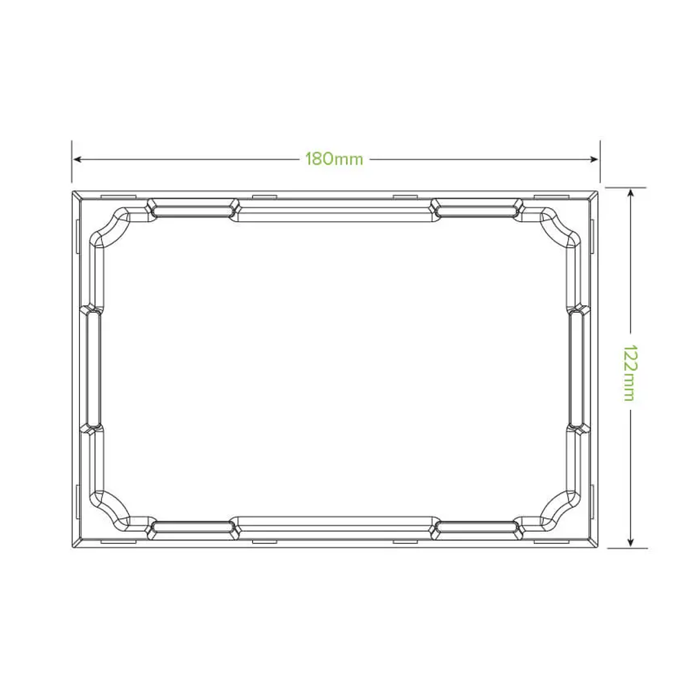 Clear PET Lid To Suit Medium BioBoard Sushi Tray - 300/CTN - TEM IMPORTS™