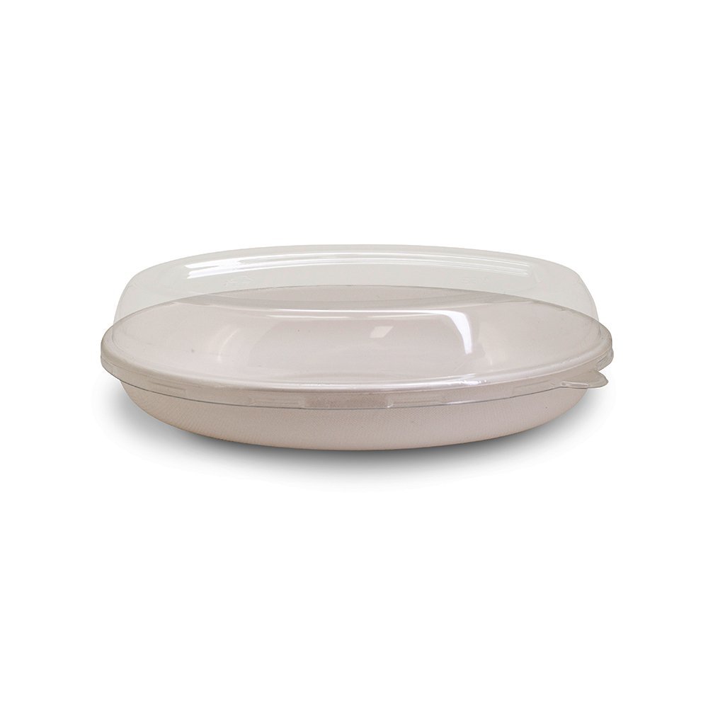 Clear PET Oval Lid For Sugarcane Oval Bowls 710mL - TEM IMPORTS™