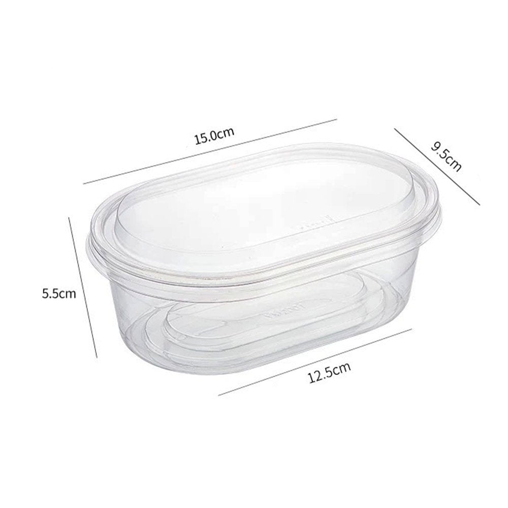 Clear PET Plastic Oval Shape Cake Container With Lid - TEM IMPORTS™