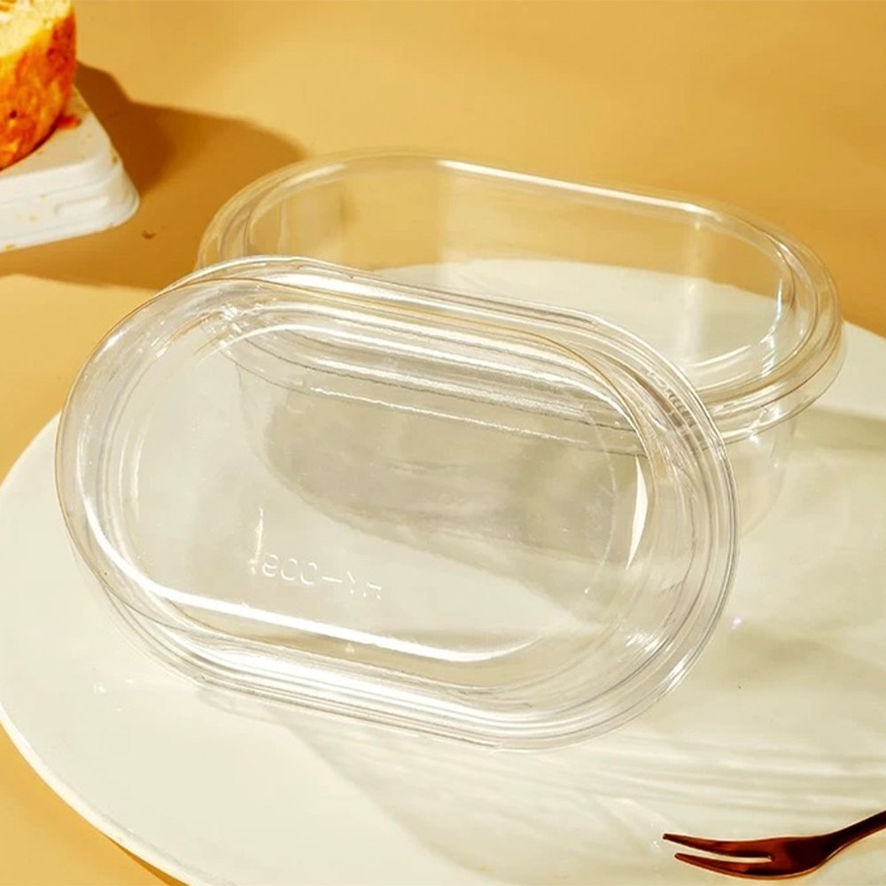 Clear PET Plastic Oval Shape Cake Container With Lid - TEM IMPORTS™