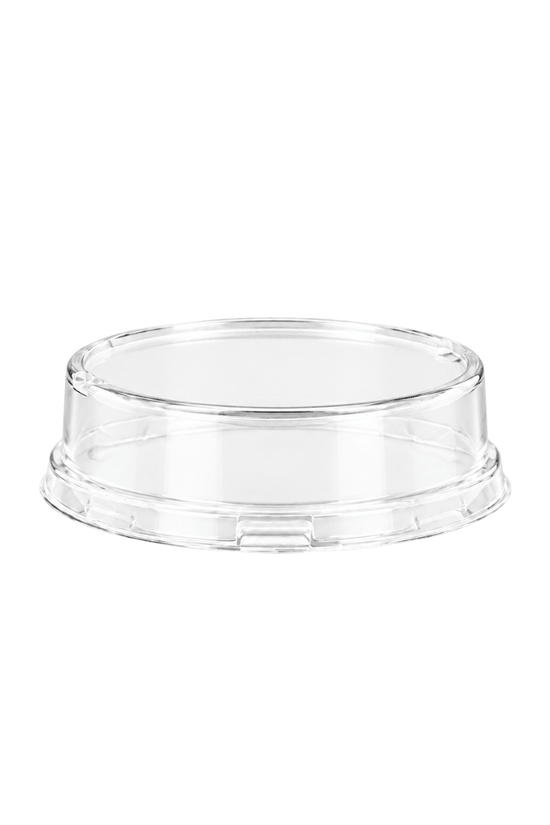 Clear PET Raised Lid For 130mL Round – Black & Gold Series - TEM IMPORTS™