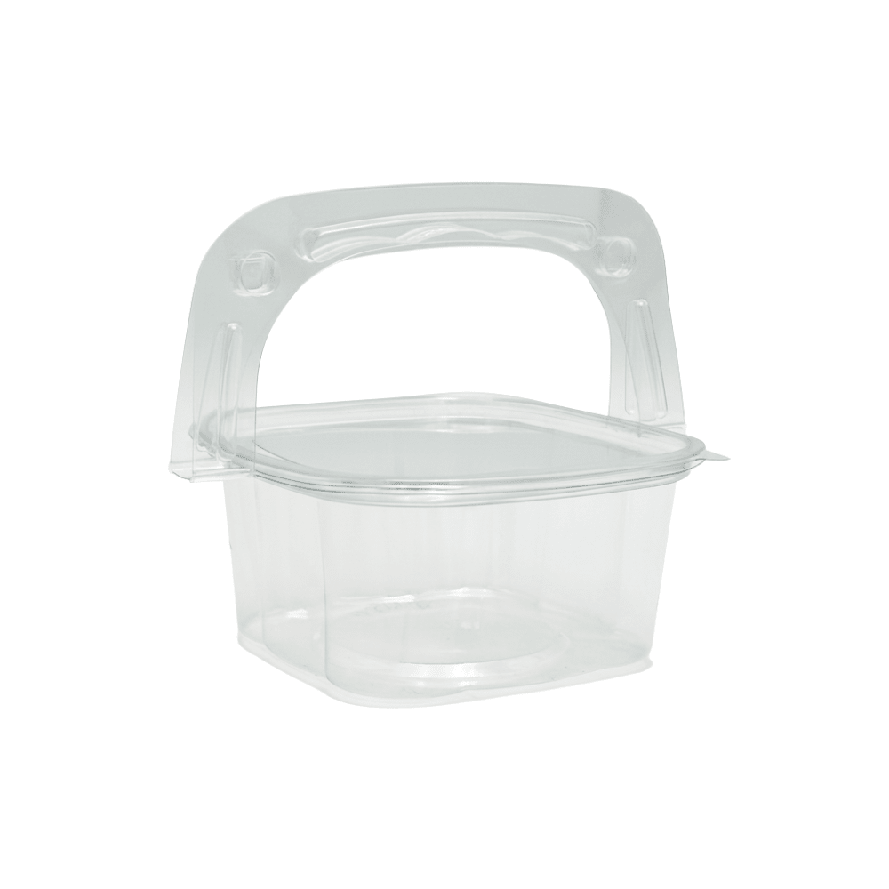 Clear PET Small Cake Container with Handle & Lid - TEM IMPORTS™