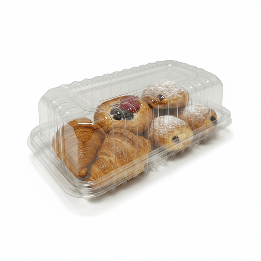 Clear Plastic Bar Cake Container with High Dome Lid – 300/Carton - TEM IMPORTS™