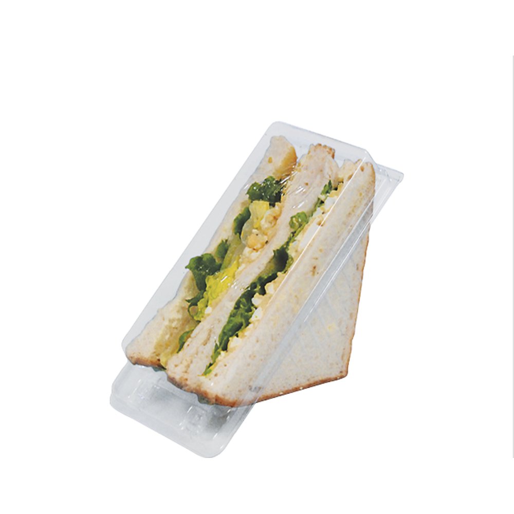 Clear Plastic Sandwich Wedges Hinged Lid Container - Small - TEM IMPORTS™