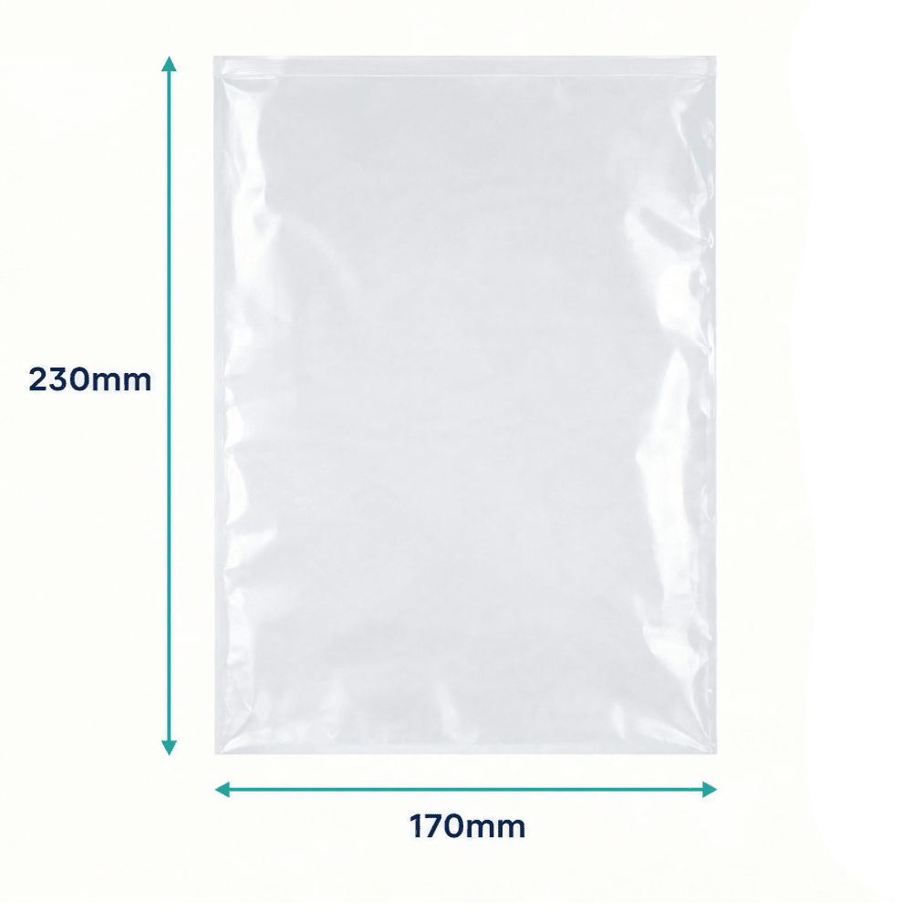 Clear Polypropylene Bag - 230mm x 170mm (Pack of 250) - TEM IMPORTS™
