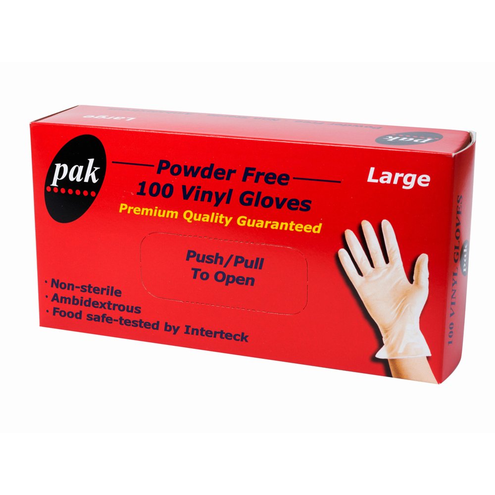 Clear Vinyl Gloves Powder Free - Large - TEM IMPORTS™