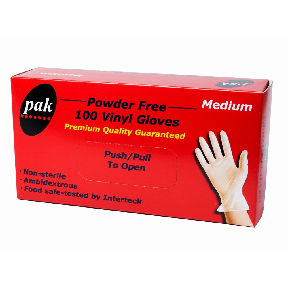 Clear Vinyl Gloves Powder Free - Medium - TEM IMPORTS™