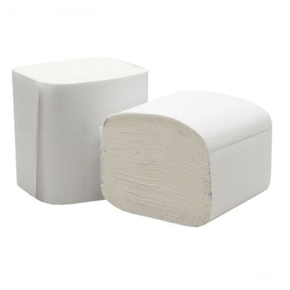 Commercial 2-Ply Interleaved Toilet Tissue – 9,000 Sheets (36Packs/Carton) - TEM IMPORTS™
