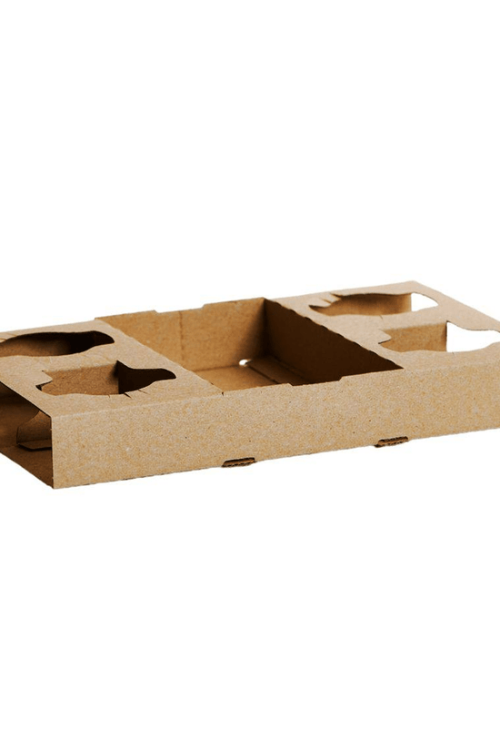Corrugated 2 & 4 Cup Drink Holder Tray (Perforated) - 100/CTN - TEM IMPORTS™