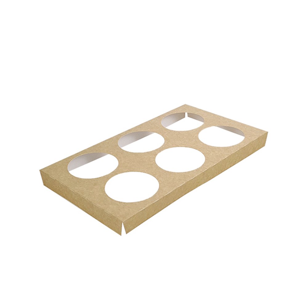 Cupcake Insert To Fit Medium/Large Tray - 6 Holes 50pc/PK - TEM IMPORTS™