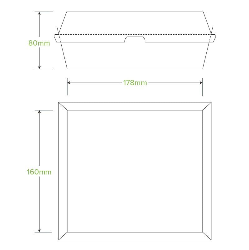 Dinner BioBoard Kraft Box - 150pcs/Ctn - TEM IMPORTS™