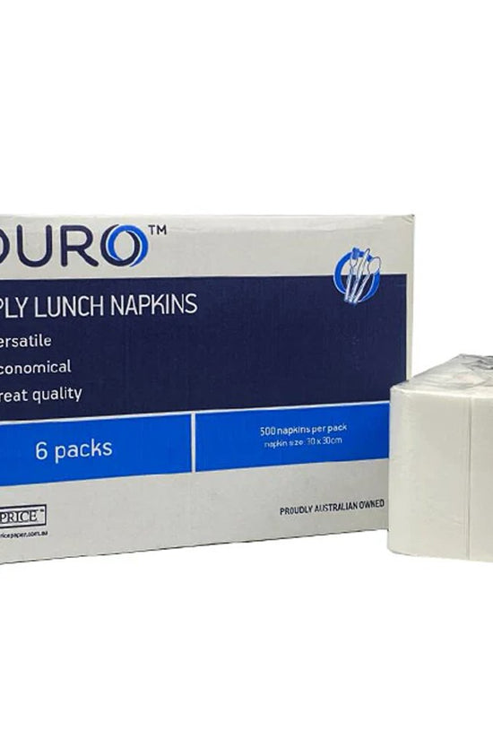 Duro Lunch Napkin 1 Ply 300mm x 300mm 1/8 Fold - 3000/CTN - TEM IMPORTS™